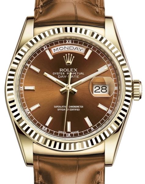 rolex day date leather